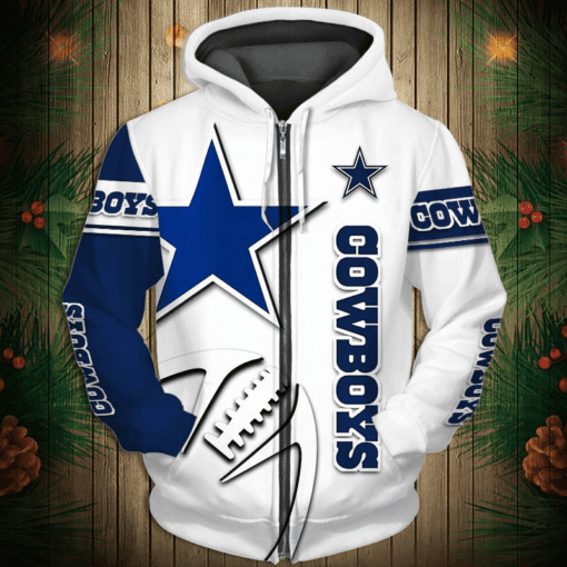 Dallas Cowboys 1 Hoodie Zip Hoodie 3D