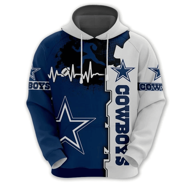 Dallas Cowboys Beating Curve Printed 3D Hoodie