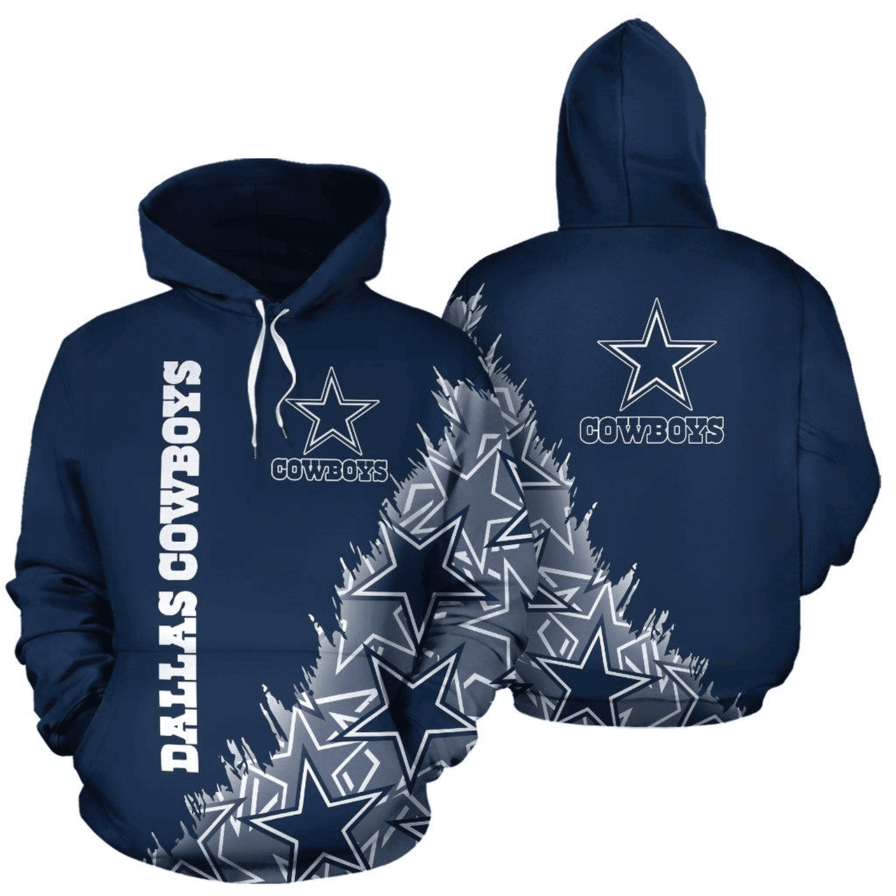 Dallas Cowboys Blue 3D Hoodie Zip Hoodie PH82