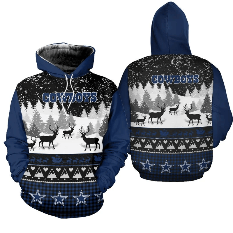 Dallas Cowboys Casual Christmas Printed 3D Hoodie