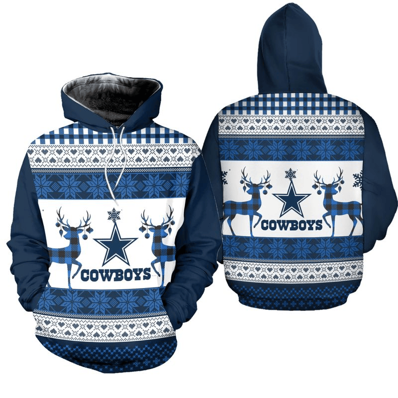 Dallas Cowboys Christmas Printed 3D Hoodie