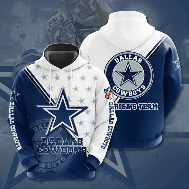 Dallas Cowboys Dense Ring Casual Printed 3D Hoodie