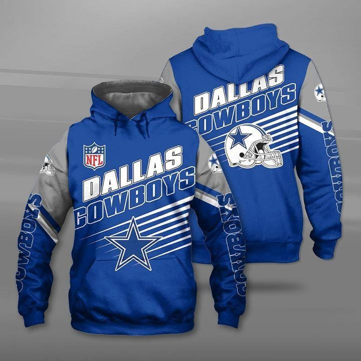 Dallas Cowboys Fan NFL Blue 3D Hoodie, Zip Hoodie, Sweatshirt TR3651
