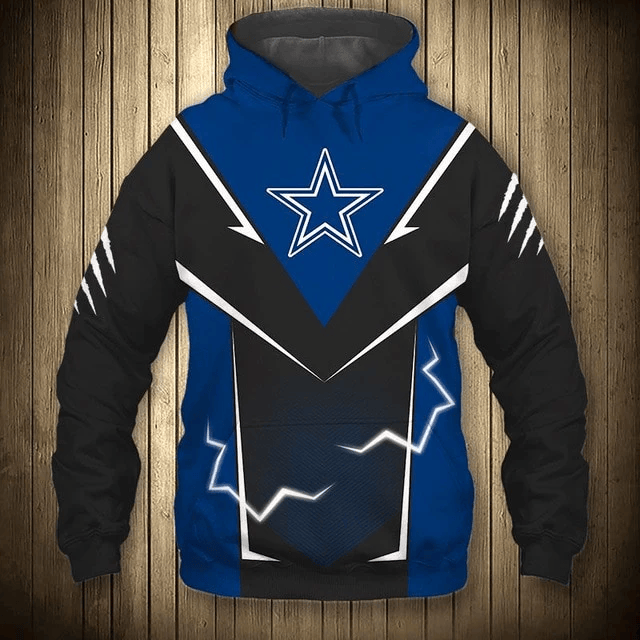 Dallas Cowboys Flame Printed 3D Hoodie