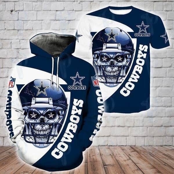 Dallas Cowboys New Skull NFL 3D Hoodie, Zip Hoodie, Sweatshirt TR3750