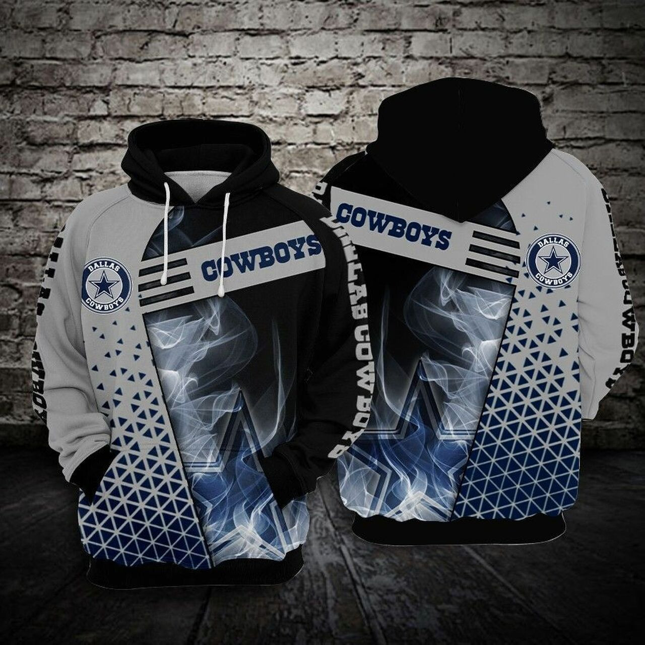 Dallas Cowboys Nfl Football Star Smoke 3D AOP Hoodie Zip Hoodie PH1462