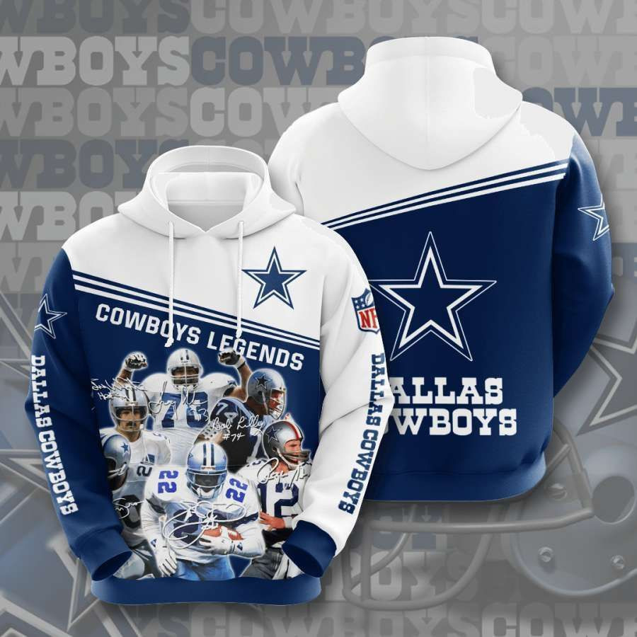 Dallas Cowboys No513 Blue White Custom Hoodie Zip Hoodie PH1334