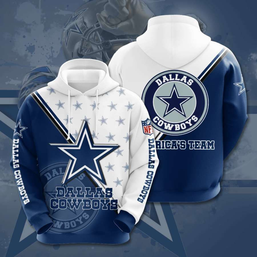 Dallas Cowboys No518 White Blue Custom Hoodie Zip Hoodie PH1152