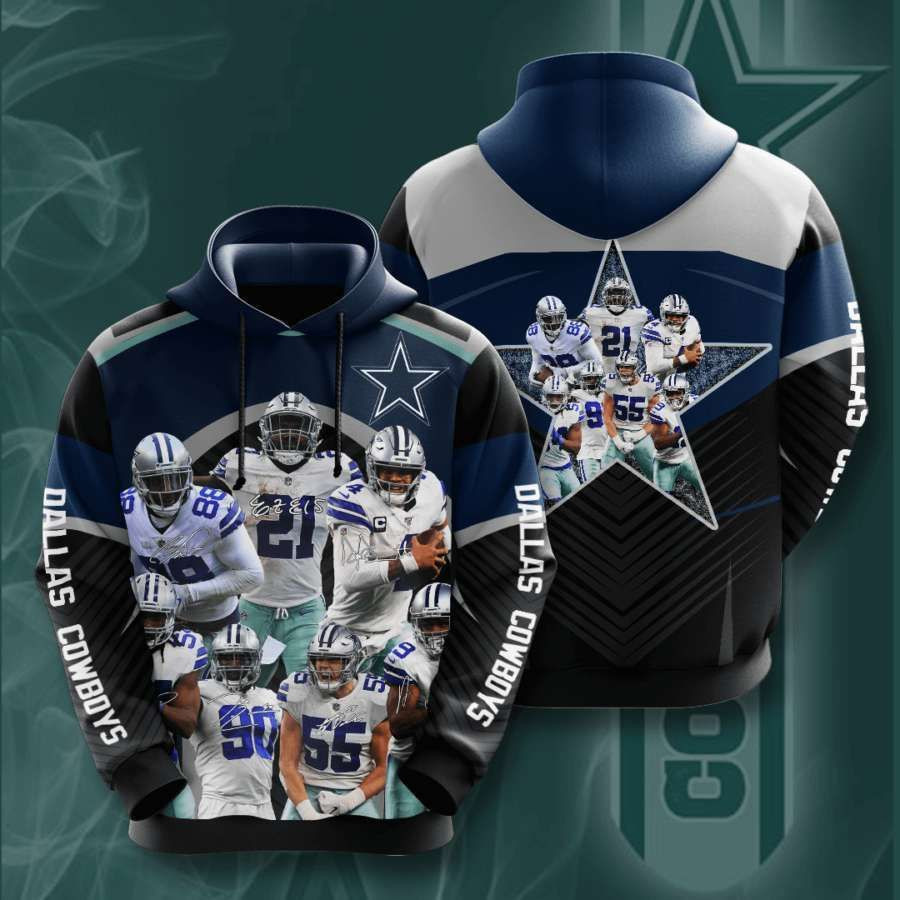 Dallas Cowboys No519 Blue Black Custom Hoodie Zip Hoodie PH3121
