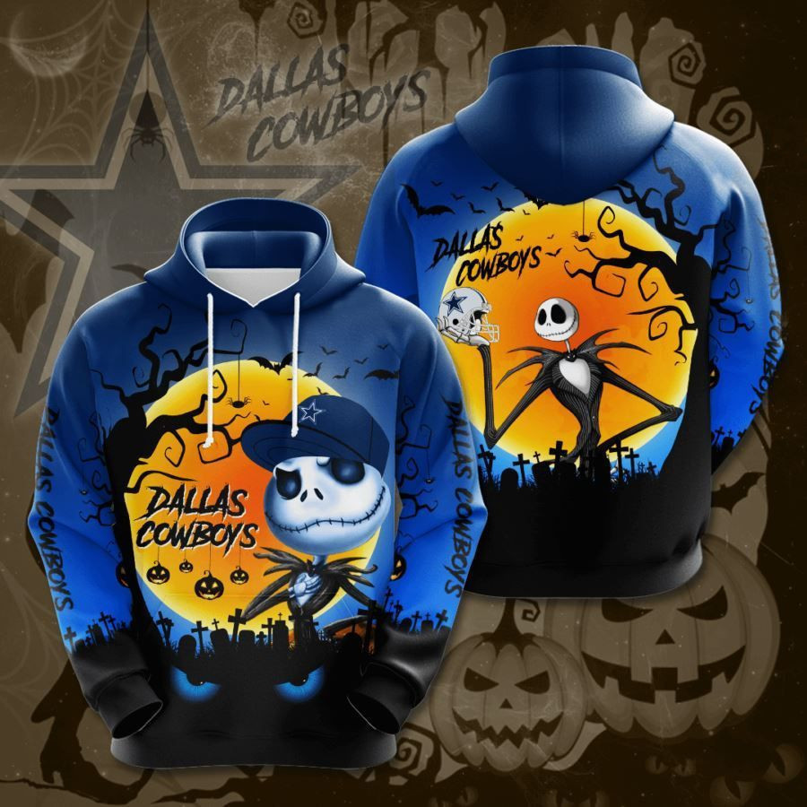 Dallas Cowboys No522 Custom Hoodie 3D Blue AOP Hoodie Zip Hoodie HT285