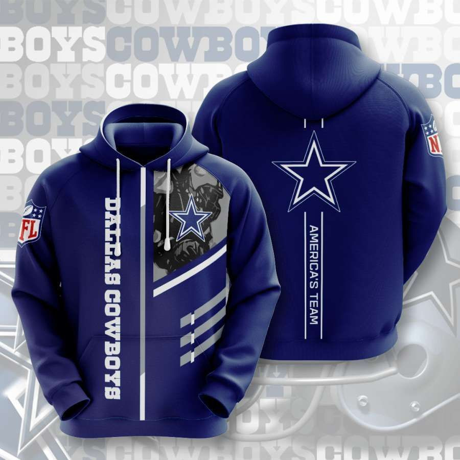 Dallas Cowboys No523 Blue Custom Hoodie Zip Hoodie PH1859