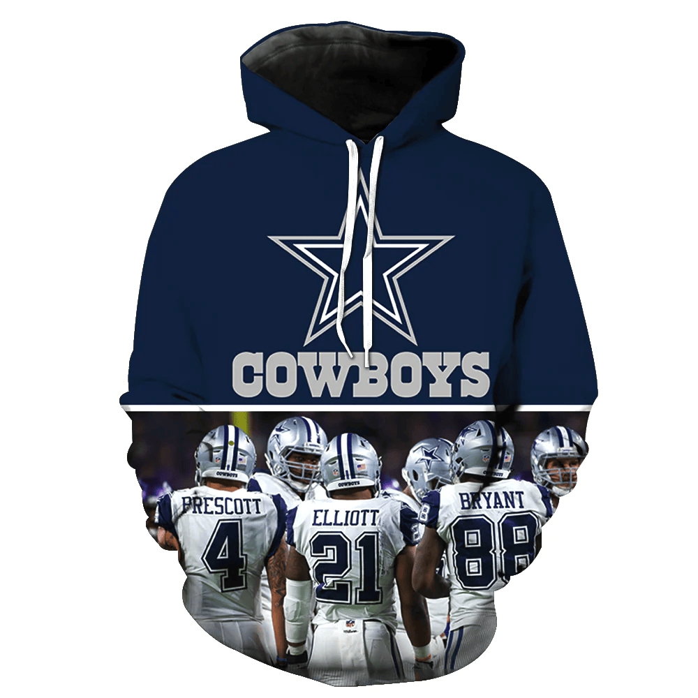 Dallas Cowboys Printed 3D Hoodie