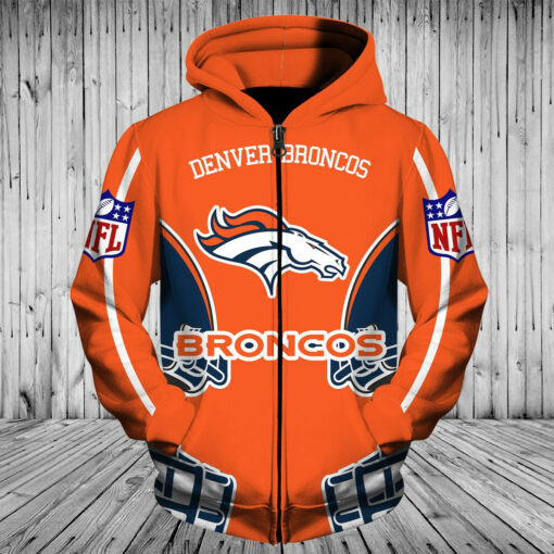 Denver Broncos 1G Hoodie Zip Hoodie 3D