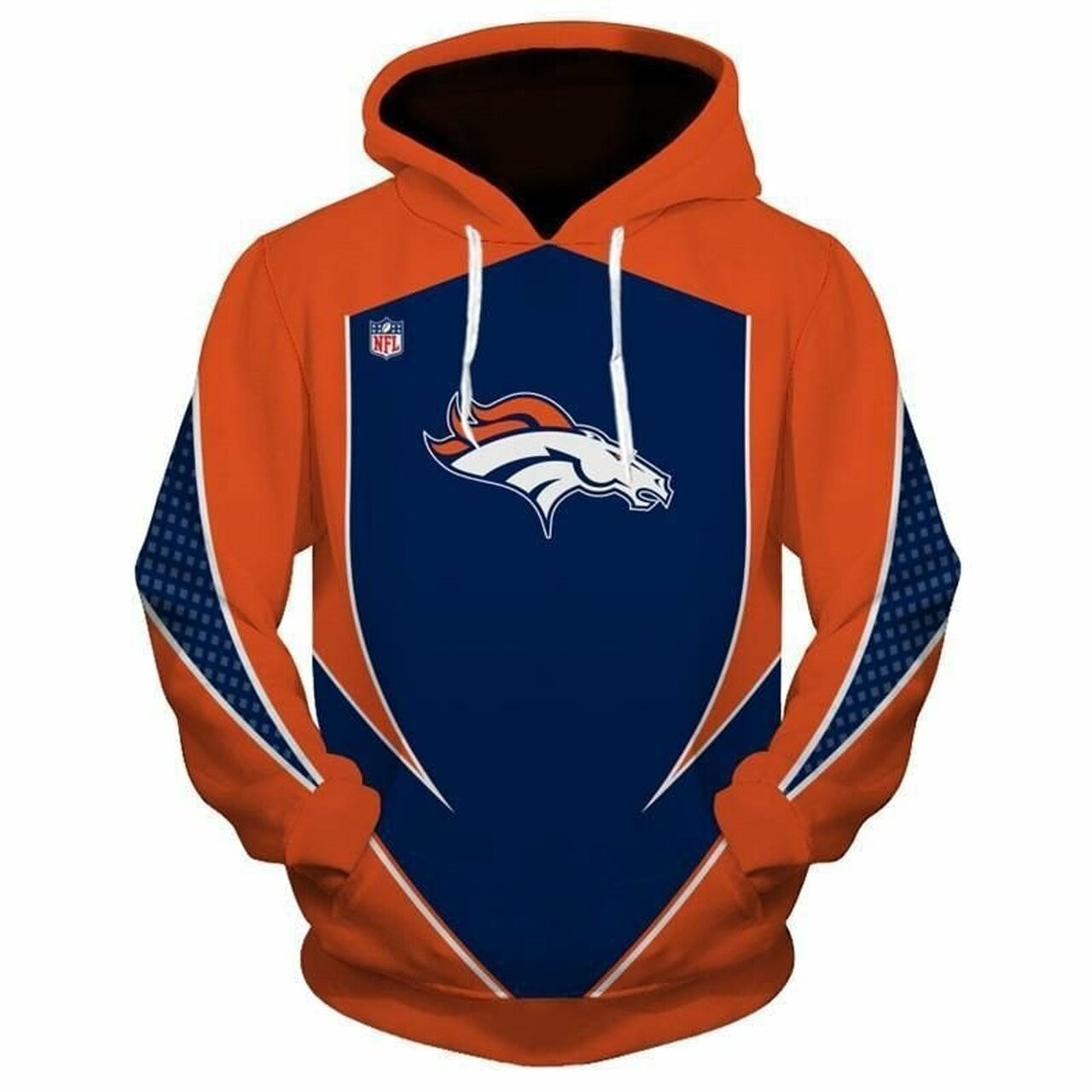 Denver Broncos Blue 3D AOP Hoodie Zip Hoodie PH1592