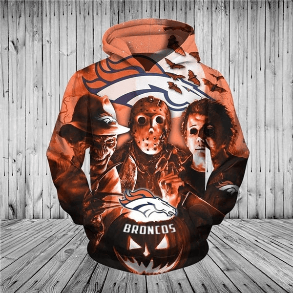Denver Broncos Halloween Printed 3D Hoodie