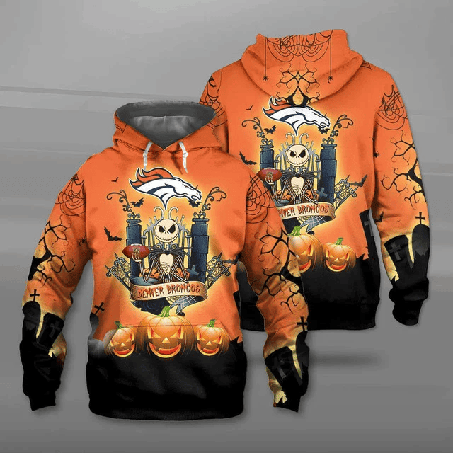 Denver Broncos Halloween Printed 3D Hoodie