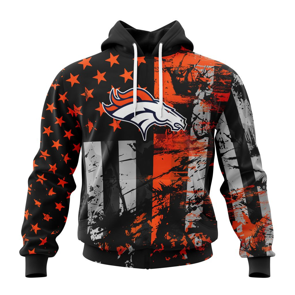 Denver Broncos Jersey For America Hoodie Zip Hoodie TR465