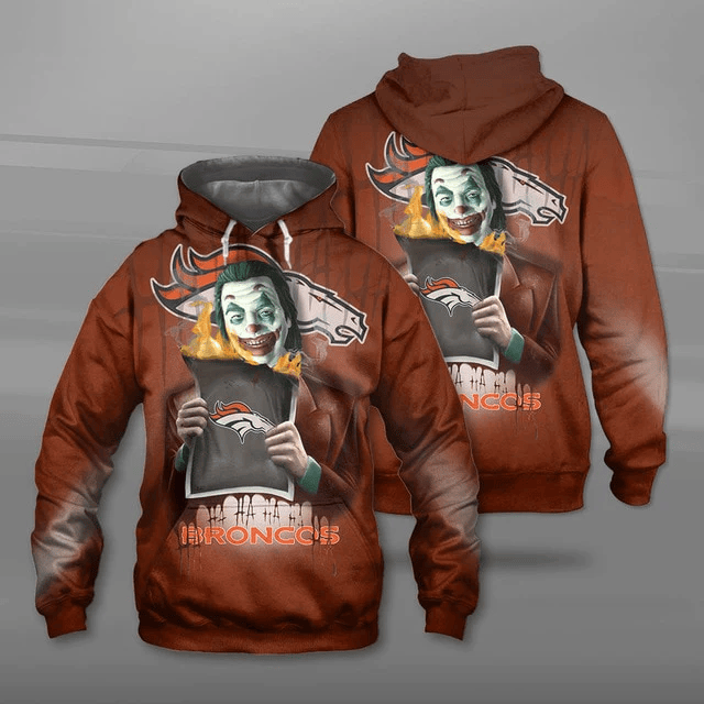 Denver Broncos Joker Printed 3D Hoodie