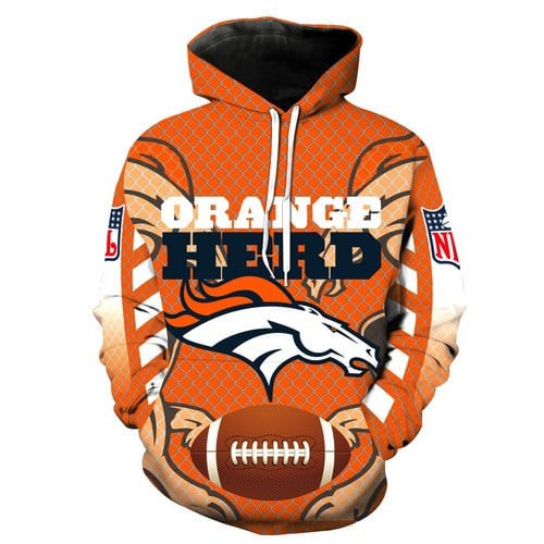 Denver Broncos Orange Herd Denver Broncos Denver Broncos   Hoodie 3D TR7479