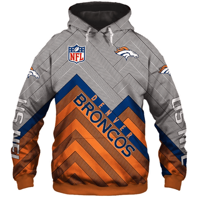 Denver Broncos Printed 3D Hoodie