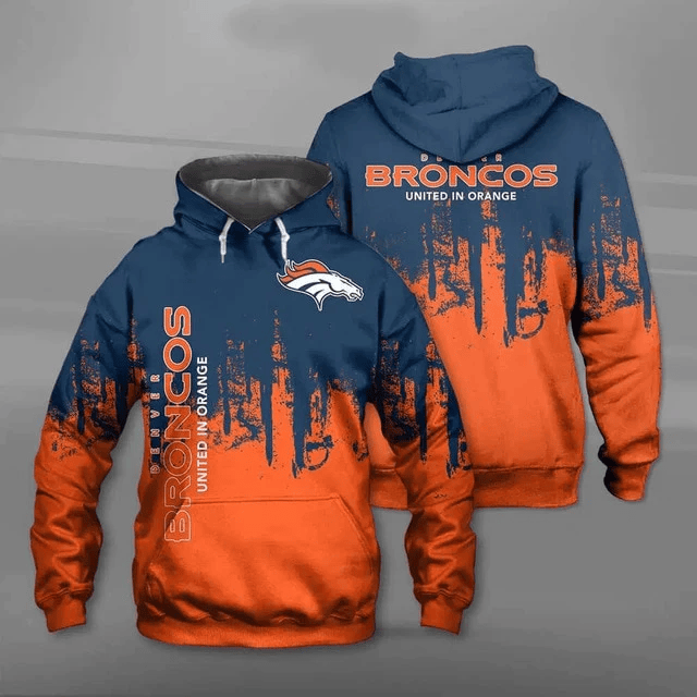 Denver Broncos Printed 3D Hoodie
