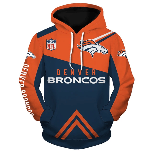 Denver Broncos Printed 3D Hoodie