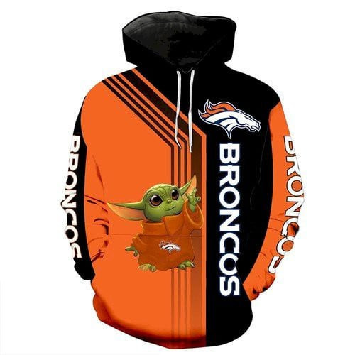 Denver Broncos Yoda   Hoodie 3D TR7419