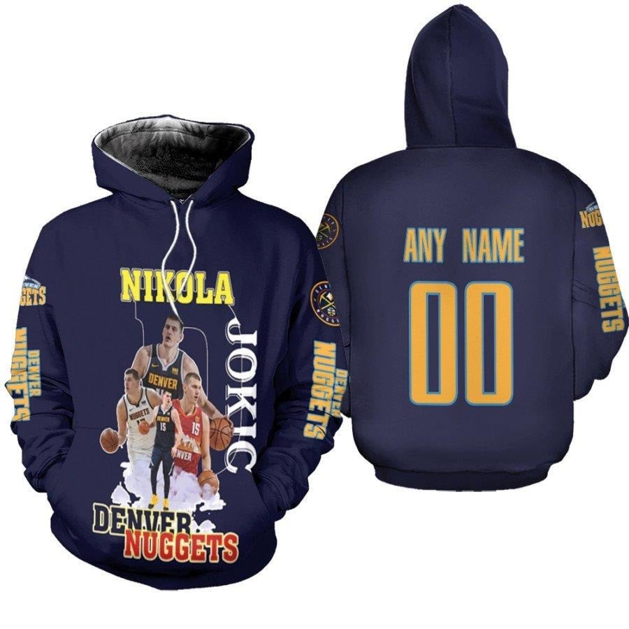 Denver Nuggets Nikola Jokic 15 NBA Legendary Player 3D Hoodie