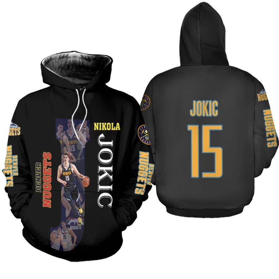 Denver Nuggets Nikola Jokic 15 NBA Player Of The Year 3D Hoodie