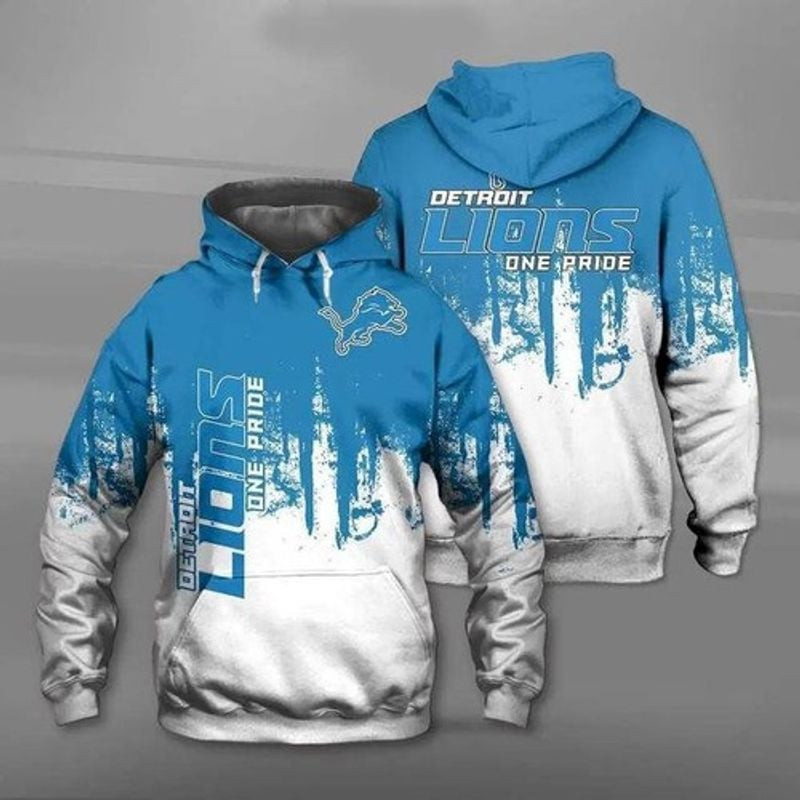 Detroit Lions Blue   Hoodie 3D TR2650