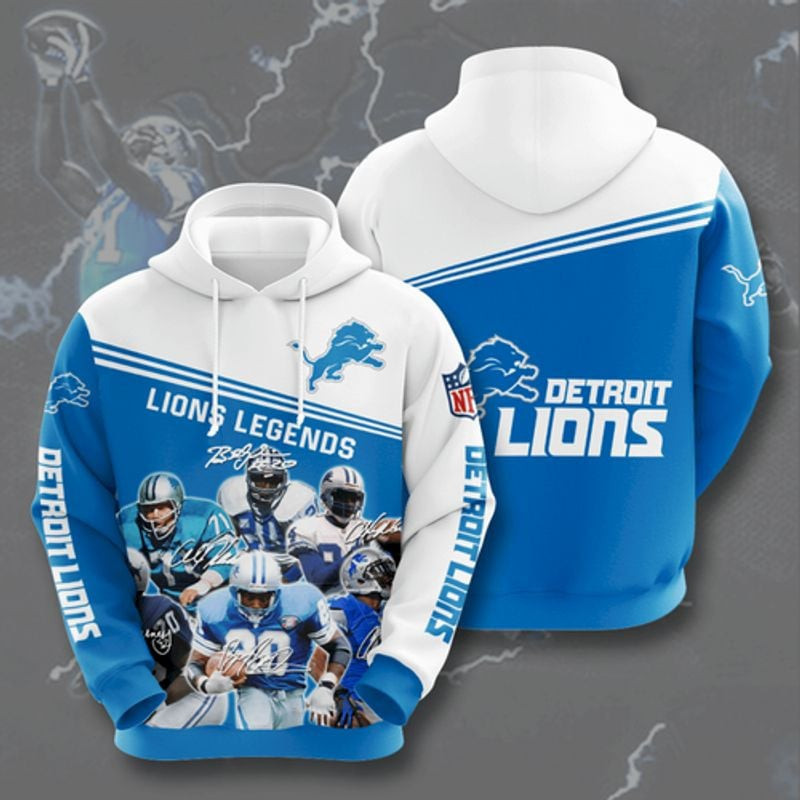 Detroit Lions Blue S1   Hoodie 3D TR2859