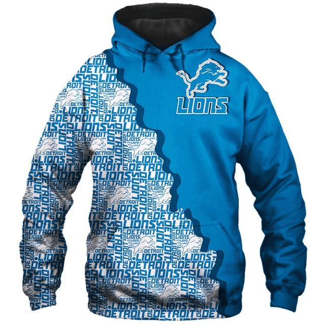 Detroit Lions Cool Printed 3D Hoodie