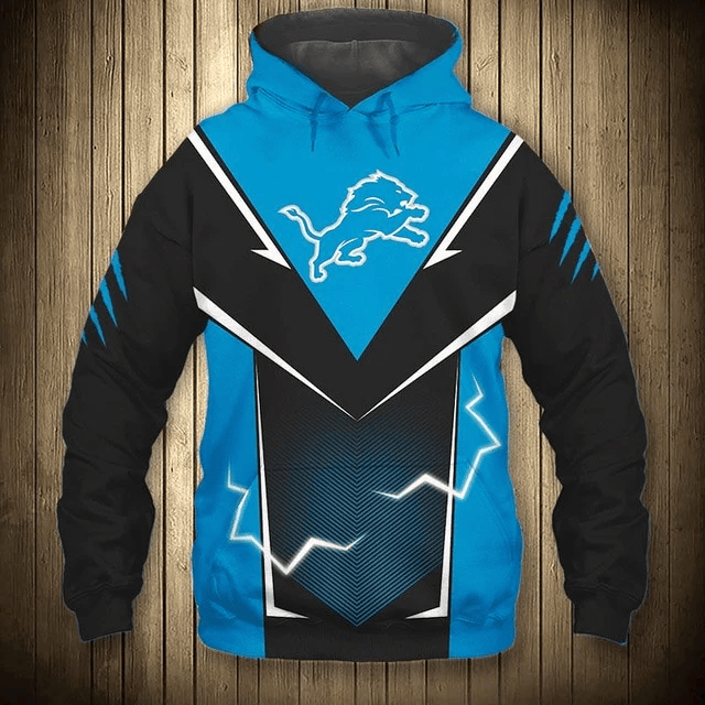 Detroit Lions Flame Printed 3D Hoodie