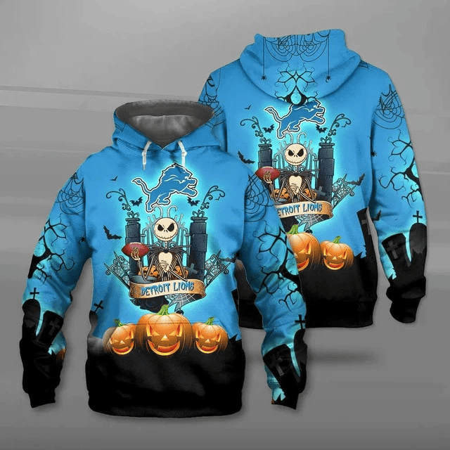 Detroit Lions Halloween Printed 3D Hoodie