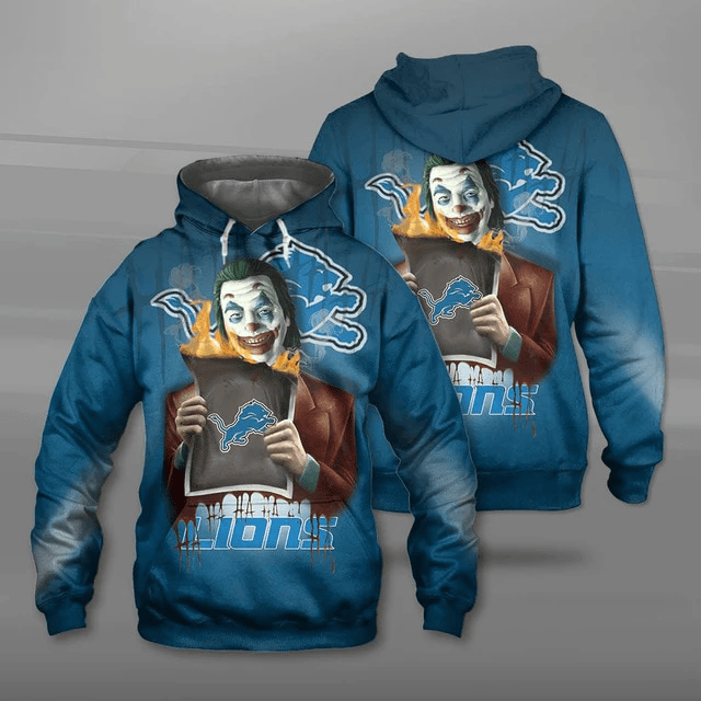 Detroit Lions Joker Printed 3D Hoodie
