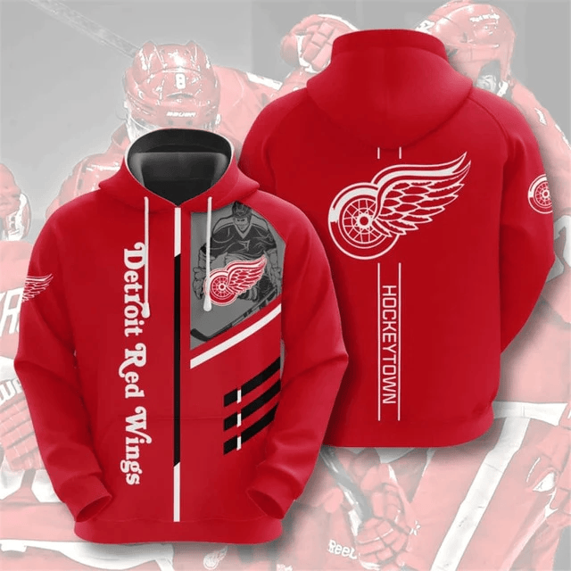 Detroit Red Wings Casual Printed 3D Hoodie