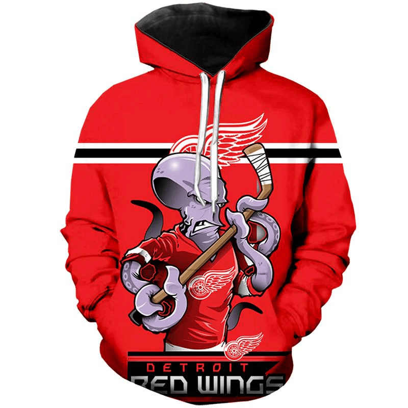 Detroit Red Wings Printed 3D Hoodie