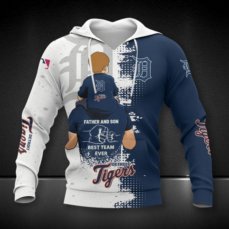 Detroit Tigers MLB Father And Son Best Team Ever 3D Printed Pullover Hoodie