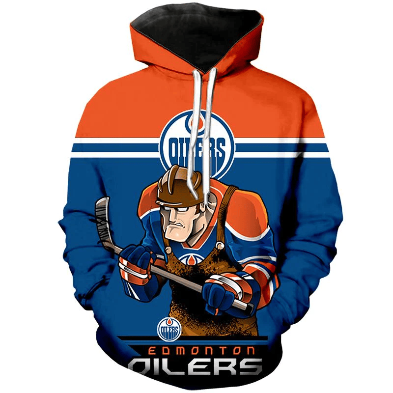 Edmonton Oilers Printed 3D Hoodie