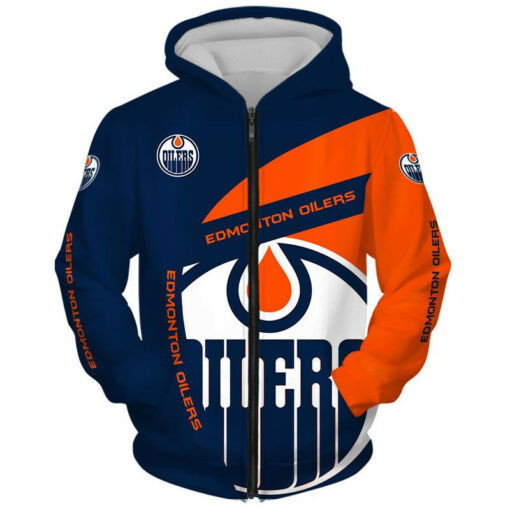 Edmonton Oilers Zip Hoodie 3D