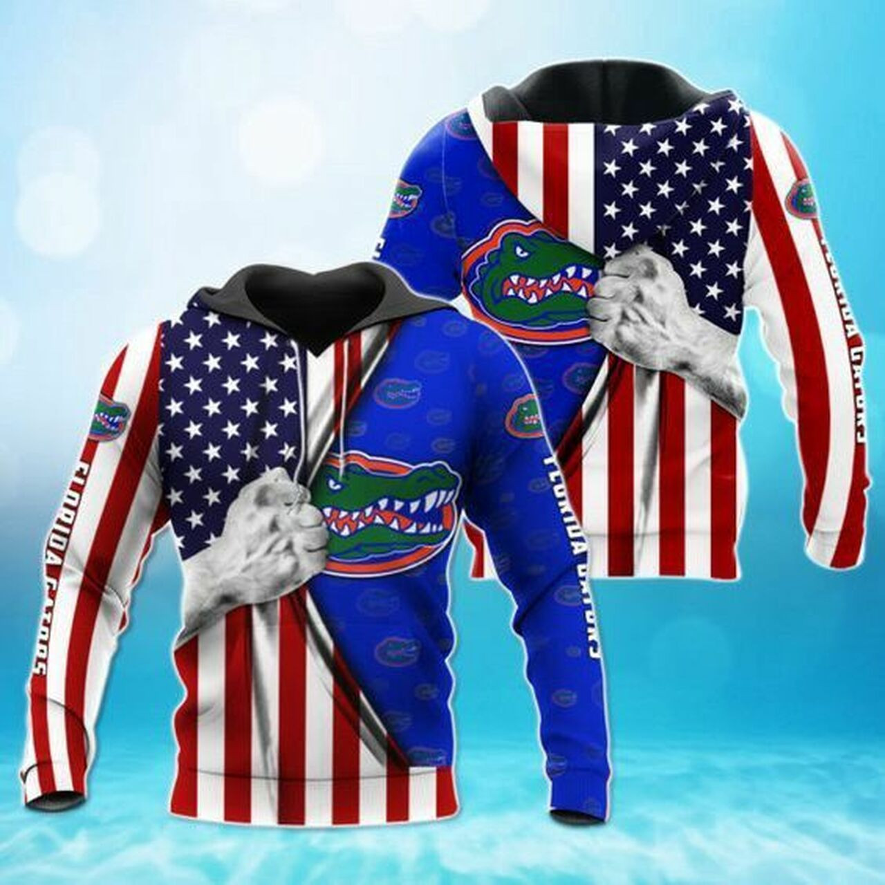 Florida Gators American Flag Pullover And Zippered Hoodies Custom 3D Hoodie Zip Hoodie TH125