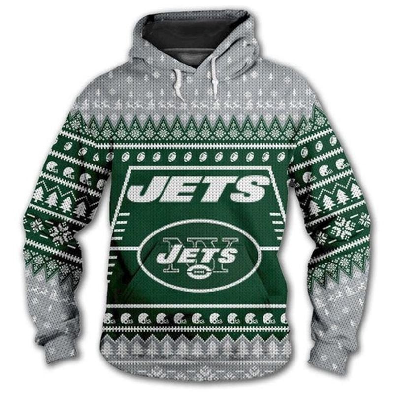 Football Fans New York Jets Christmas Edition   Hoodie 3D TR3897