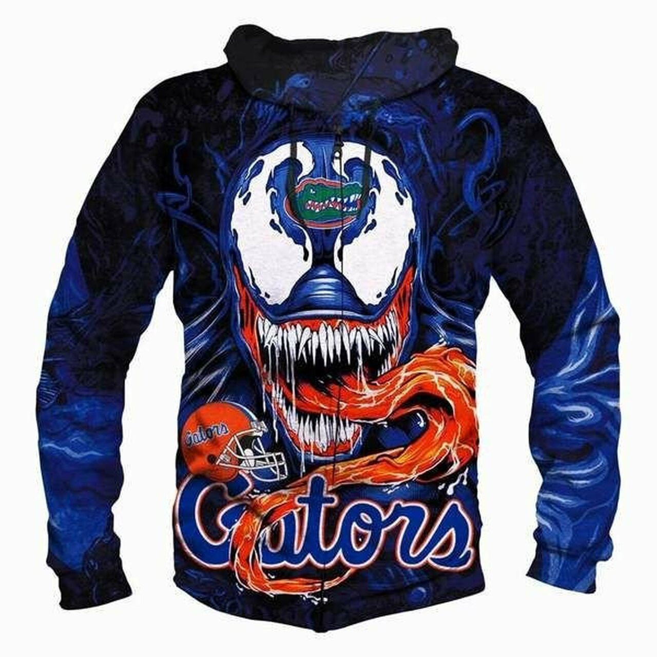 Funny Florida Gators Venom 3D Blue Hoodie Zip Hoodie H447
