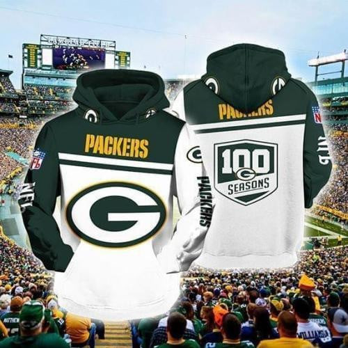 Green Bay Packers 100 Seasons For Packers Fan   Hoodie 3D TR9244
