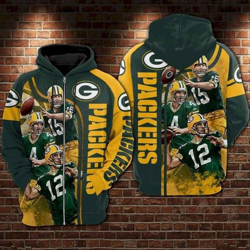 Green Bay Packers 15 4 12 For Fan Full Printing Full   Hoodie 3D TR9270