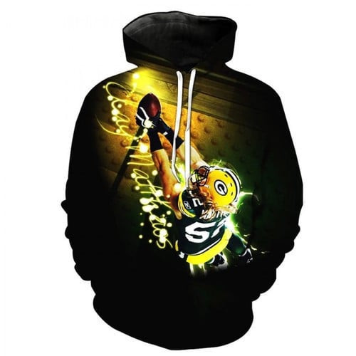 Green Bay Packers Awesome Black   Hoodie 3D TR9371