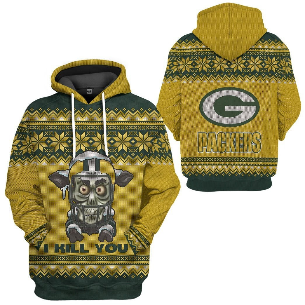 Green Bay Packers Christmas Pattern Pullover Hoodie