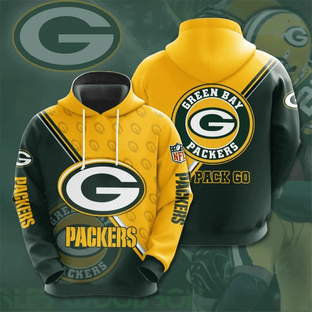 Green Bay Packers Dense Ring Casual Printed 3D Hoodie
