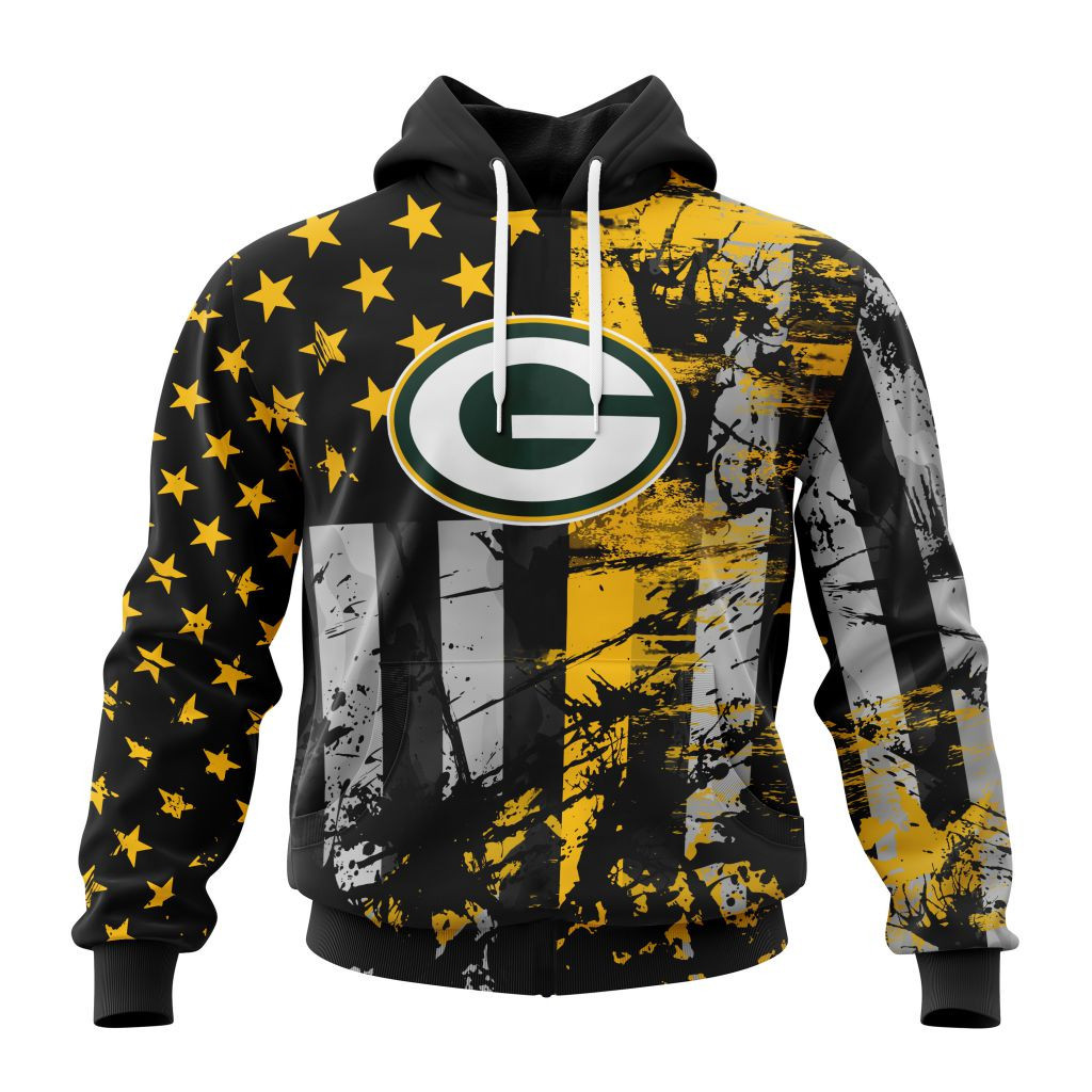 Green Bay Packers Jersey For America Hoodie Zip Hoodie TR462