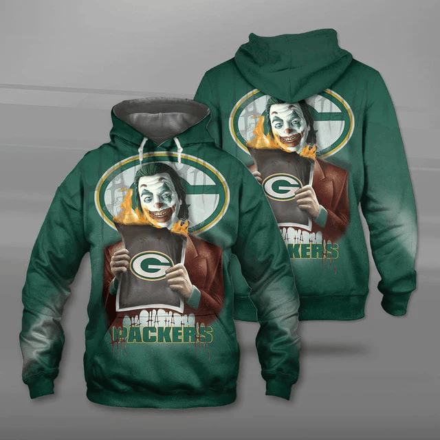 Green Bay Packers Joker Printed 3D Hoodie